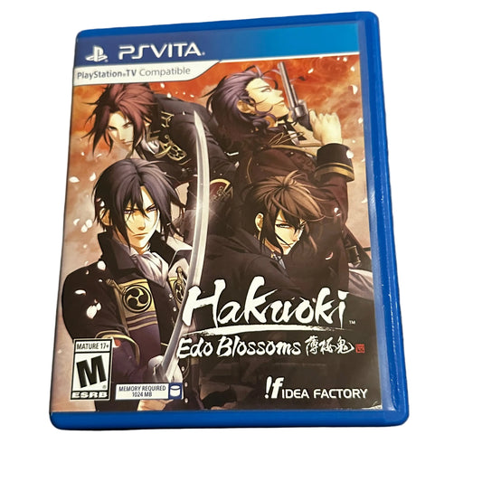 Used Hakuoki Edo Blossoms PlayStation PS Vita video game with case, preowned and authentic at JenDore
