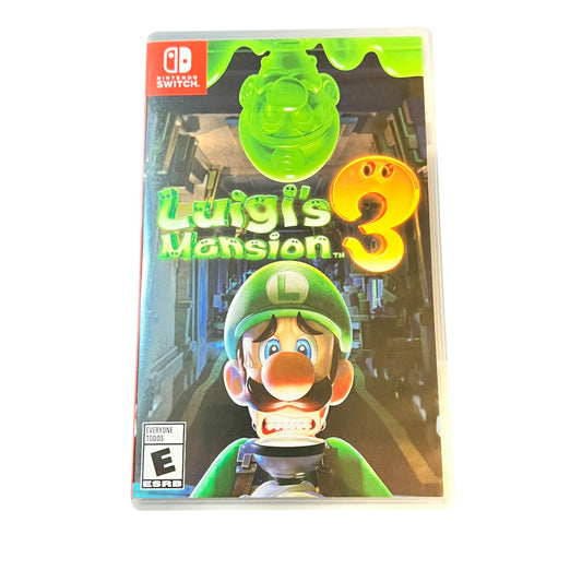 Used Luigi's Mansion Nintendo Switch game with original case, preowned and tested, available from JenDore in Norfolk, VA.
