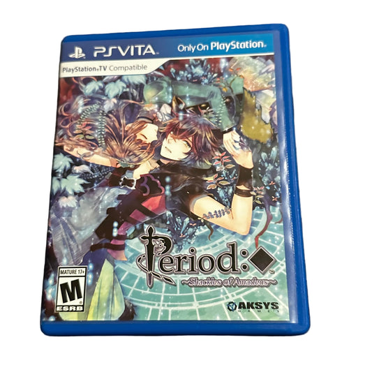 Used Period Cube Shackles of Amadeus PlayStation PS Vita video game with case, preowned and authentic at JenDore
