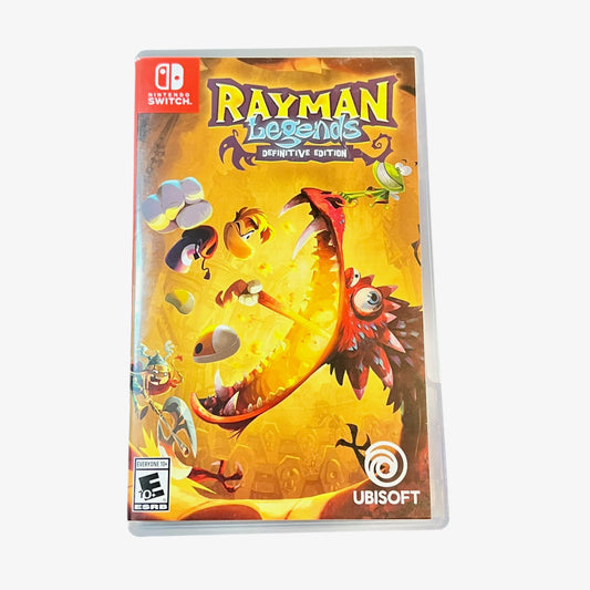 Used Rayman Legends Definitive Edition Nintendo Switch game with original case, preowned and tested, available from JenDore in Norfolk, VA.
