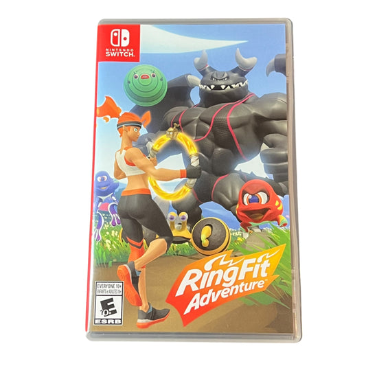 Used Ring Fit Adventure Nintendo Switch video game with case, preowned and authentic at JenDore