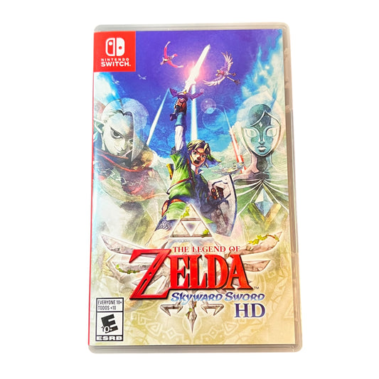 Nintendo Switch game cover for 'The Legend of Zelda: Skyward Sword HD' on a white background