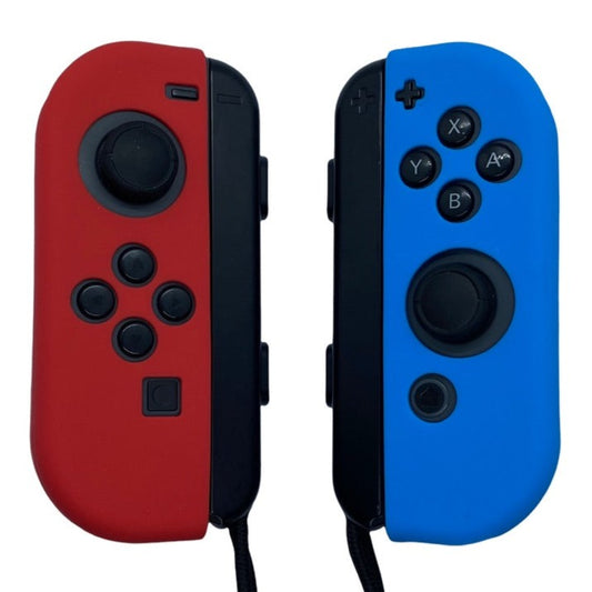 JenDore Fundas protectoras Joy-con de silicona roja y azul para Nintendo Switch