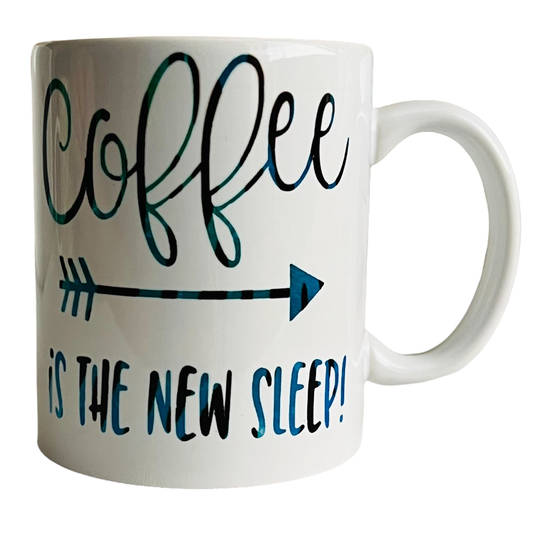 JenDore " Trouble obsessionnel du café TOC / Le café est le nouveau sommeil " 12 oz. Tasse à café et à thé