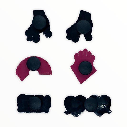 JENDORE Lot de 6 breloques pour patins à roulettes Super Love Peace pour bracelets ou sabots