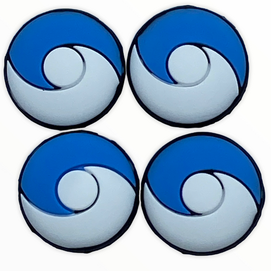 Jendore Bleu et Blanc 4Pcs Capuchons de Poignée en Silicone pour Nintendo Switch / NS Lite