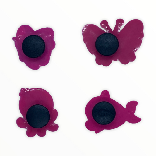 JENDORE PAPILLONS ROSE BALEINE POULPE CHARMS DE CHAUSSURES POUR SABOTS OU BRACELET