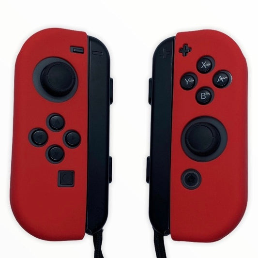 JenDore Fundas protectoras Joy-con de silicona roja para Nintendo Switch