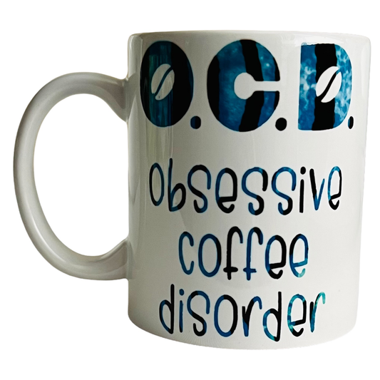 JenDore " Trouble obsessionnel du café TOC / Le café est le nouveau sommeil " 12 oz. Tasse à café et à thé