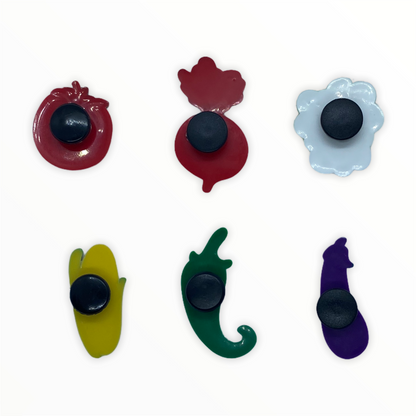 CHARMS DE CHAUSSURES LÉGUMES D'ÉTÉ JENDORE POUR SABOTS OU BRACELET