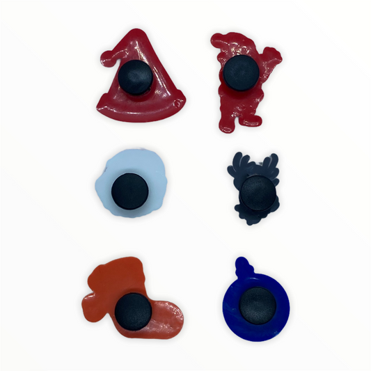 JENDORE Lot de 6 breloques de chaussures de Noël pour bracelets ou sabots 003 