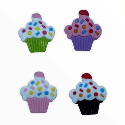 JENDORE 4 pcs Lot Cupcakes Bonbons Charmes de Chaussures pour Bracelets ou Sabots 