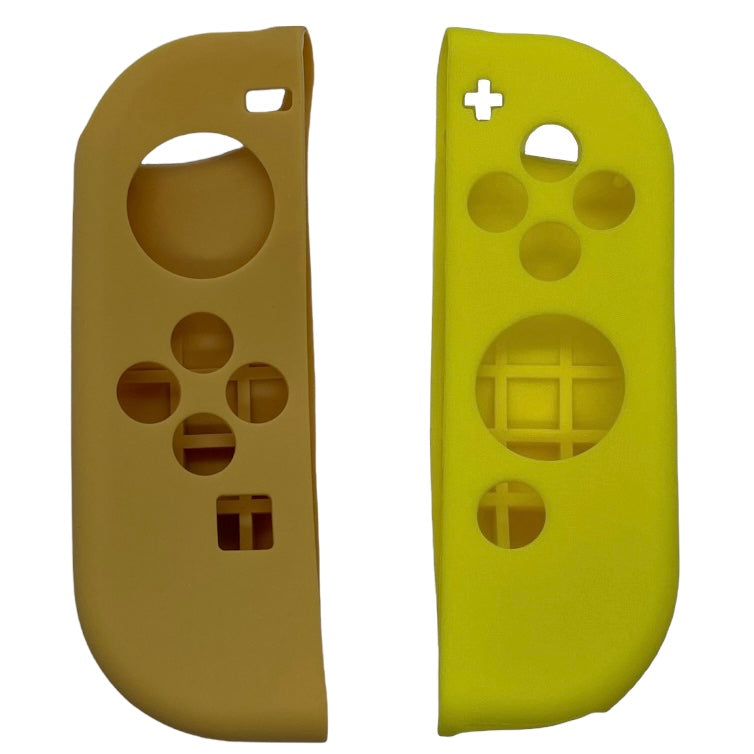 JenDore Fundas protectoras Joy-con de silicona marrón y amarilla para Nintendo Switch con empuñaduras para pulgar de dibujos animados de anime