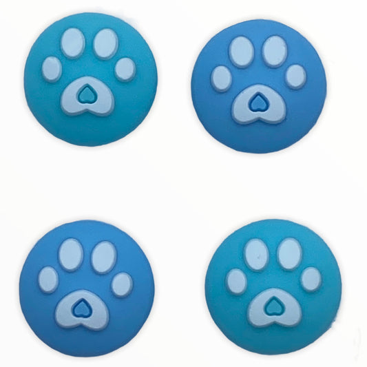JenDore Azul Azul 4 Piezas Tapas de Agarre de Pulgar de Silicona con Pata para Nintendo Switch