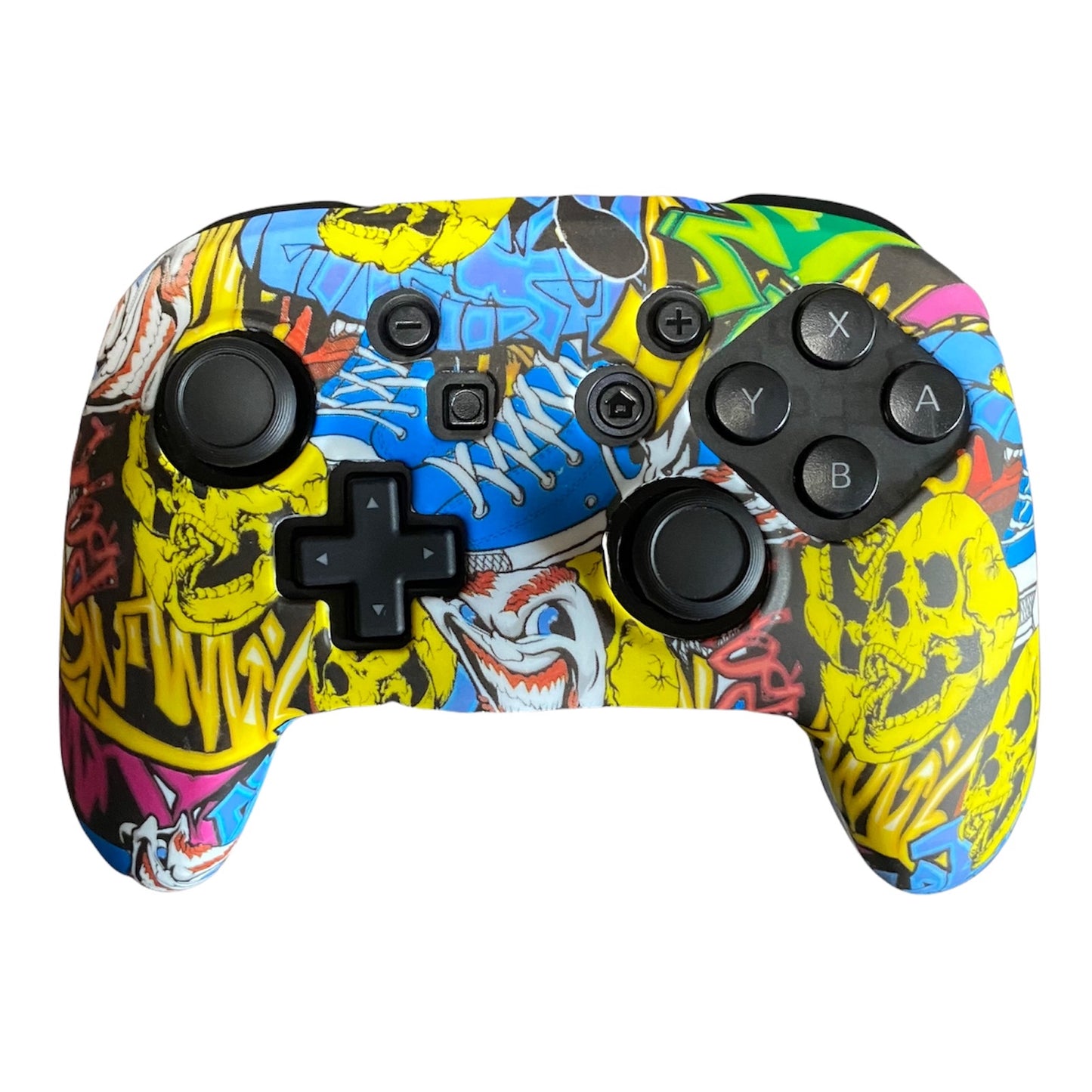 JenDore Nintendo Switch Pro Controller Skull Baseballs Funda de silicona deportiva 