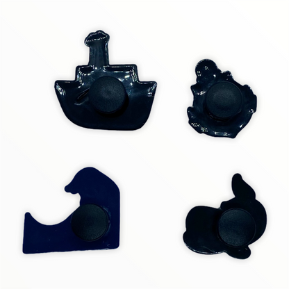 JENDORE 4 pcs Lot Ship Nautical Shoe Charms for Bracelets or Clogs