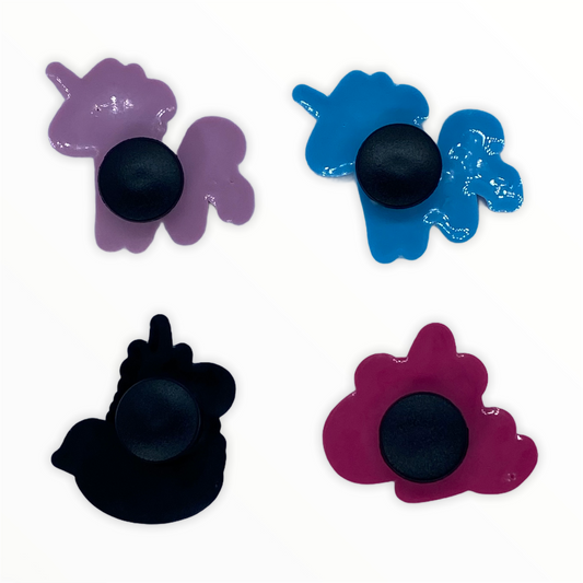 JENDORE Lot de 4 breloques de chaussures multi-licornes pour bracelets ou sabots 