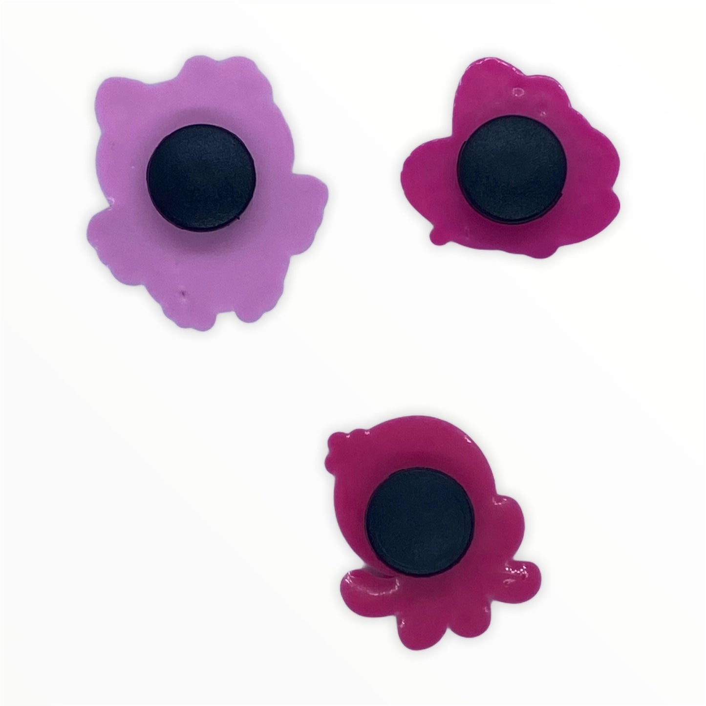 JENDORE 3 pcs Lot Pink Owl Butterfly Octopus Shoe Charms for Bracelets or Clogs