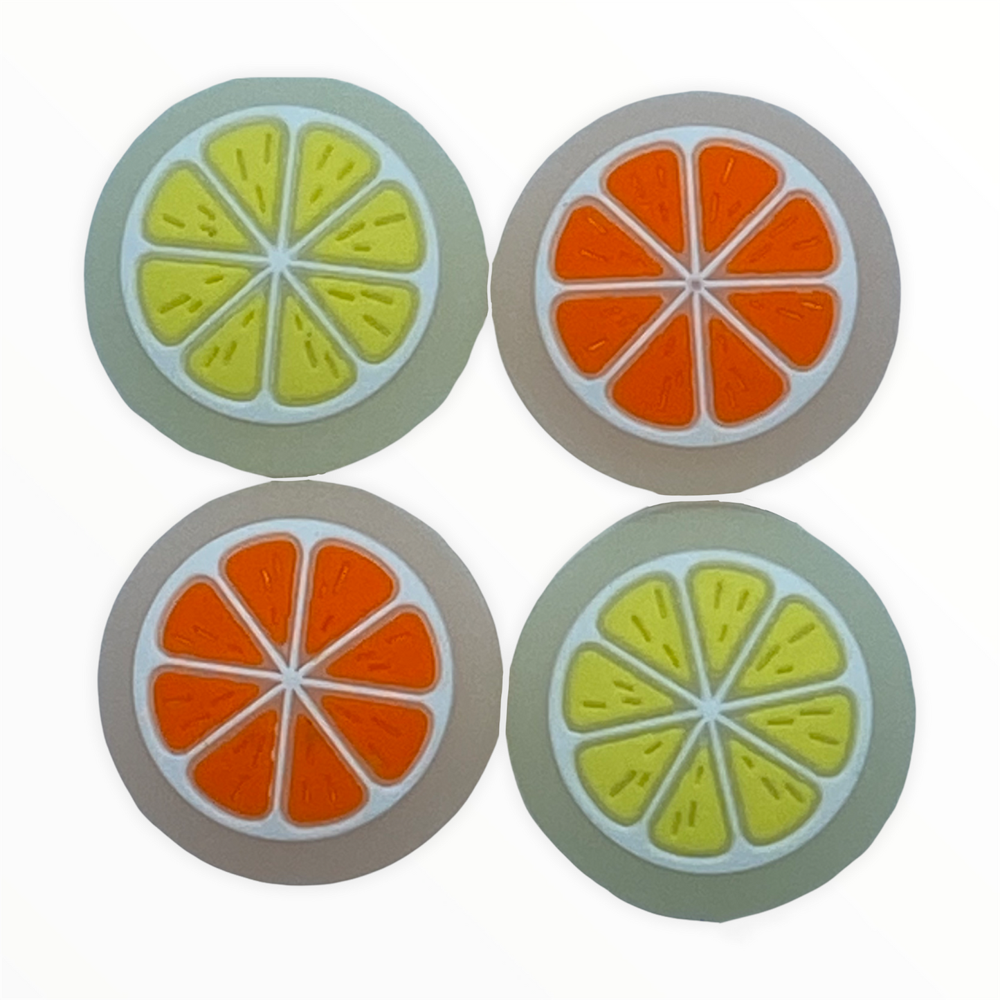 Jendore Glow In The Dark Jaune et Orange 4Pcs Capuchons de Poignée en Silicone pour Nintendo Switch et NS Lite
