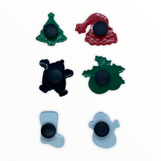 JENDORE Lot de 6 breloques de chaussures de Noël pour bracelets ou sabots 002 