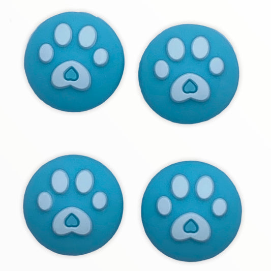 JenDore - 4 tapas de silicona para agarre de pulgar para Nintendo Switch, color azul