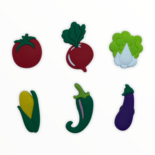 CHARMS DE CHAUSSURES LÉGUMES D'ÉTÉ JENDORE POUR SABOTS OU BRACELET