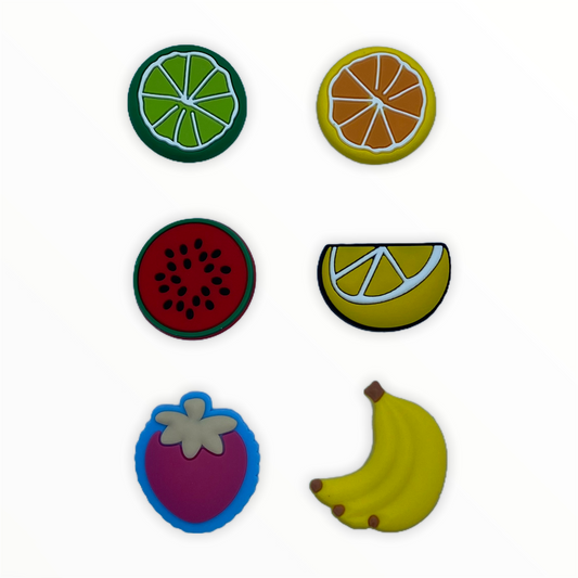 JENDORE 6 pcs Lot Charms de chaussures de fruits pour bracelets ou sabots 