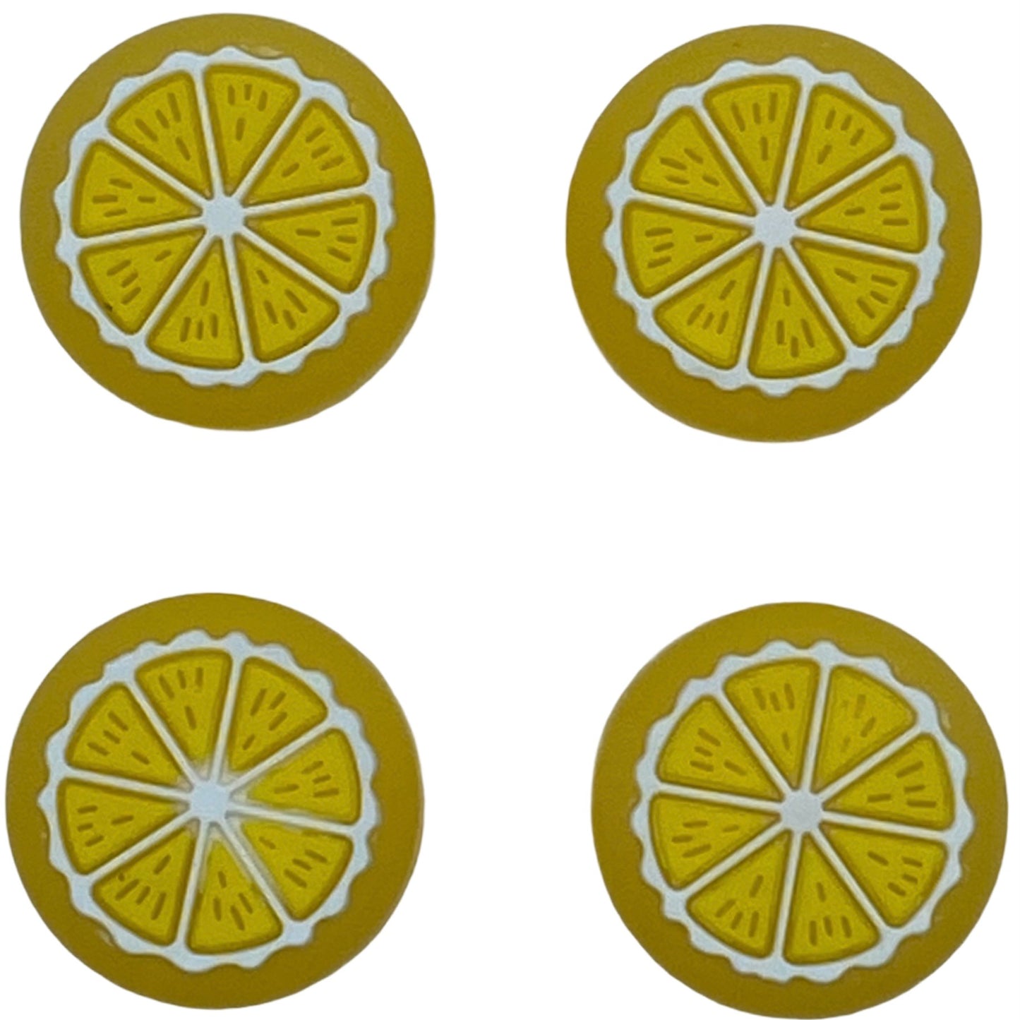 JenDore Jelly Yellow Fruit 4Pcs  Silicone Thumb Grip Caps for Nintendo Switch