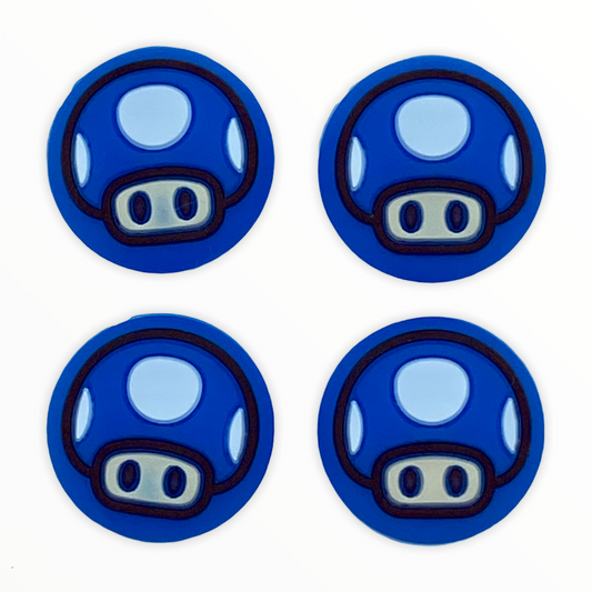 JenDore Seta Azul 4 Tapas de Silicona para Agarre del Pulgar para Nintendo Switch