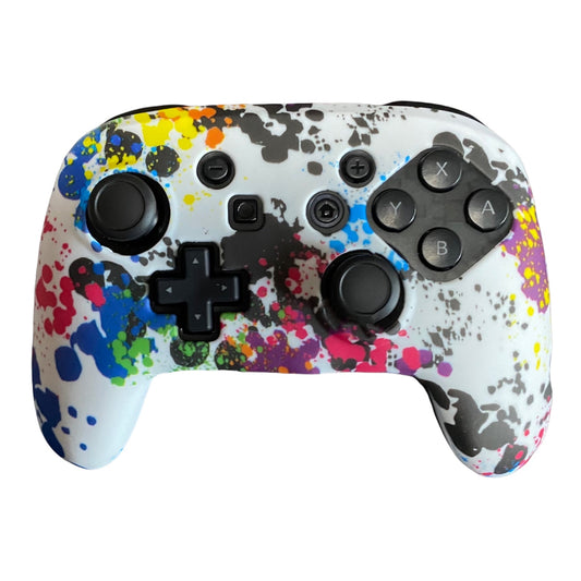 JenDore Nintendo Switch Pro Controller Paint Splats Funda de silicona 