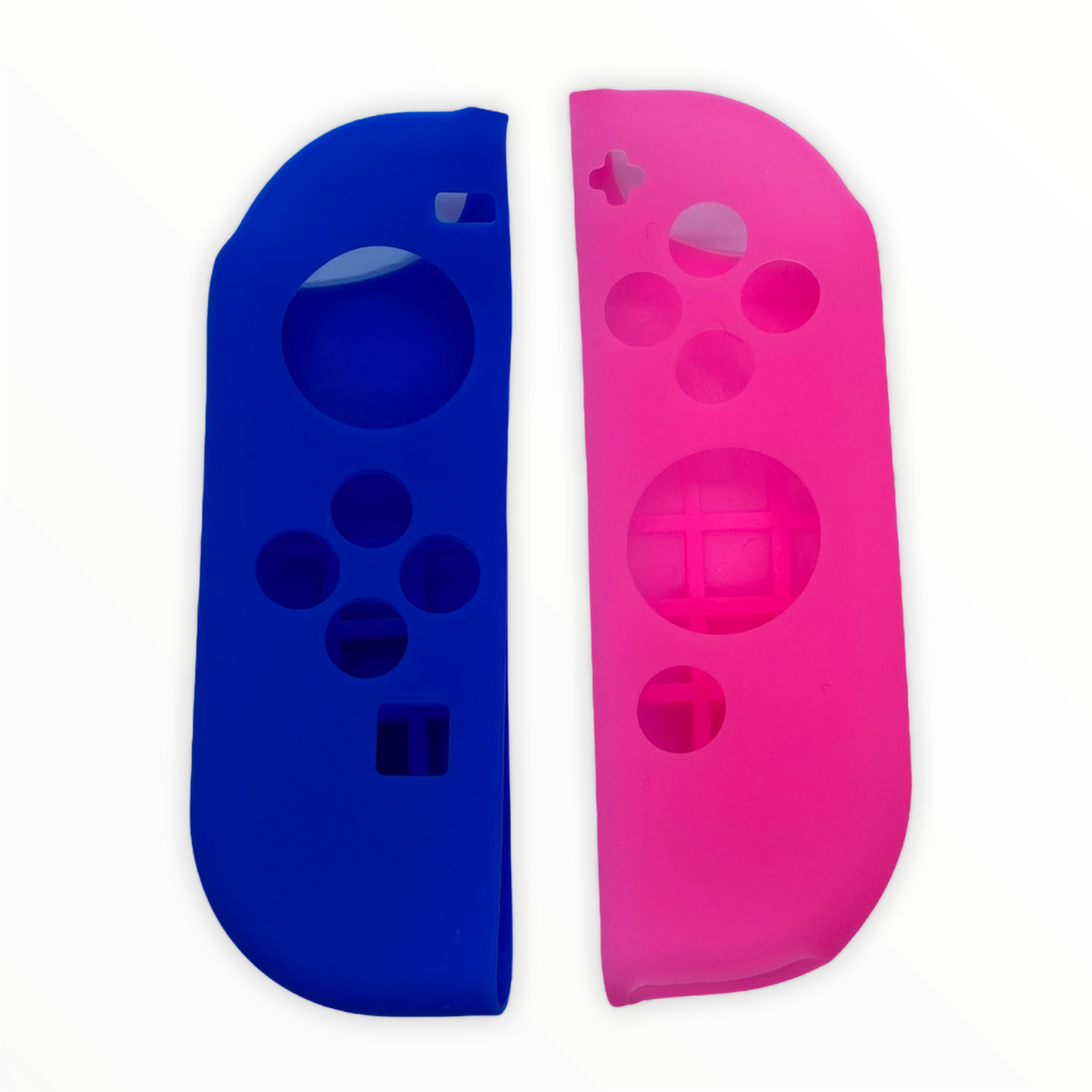 JenDore Fundas protectoras Joy-con de silicona azul y rosa para Nintendo Switch